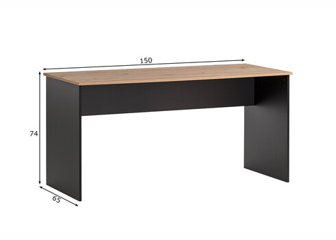 Kirjutuslaud AINO tamm / must, 150x65xH74 cm