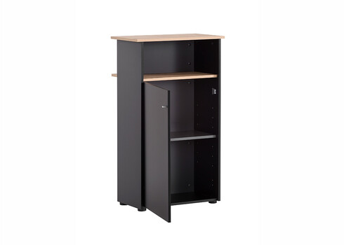 Vastuvõtulaud EMMY tamm / mattmust, 66x44xH110,5 cm