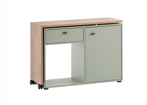 Riiul / kirjutuslaud TINY tamm / roheline, 105x39xH75 cm