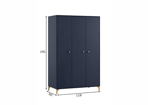 Kapp ALFA tumesinine, 119x60xH191 cm