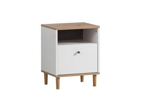 Öökapp HILDA tamm / valge, 40x34xH53 cm