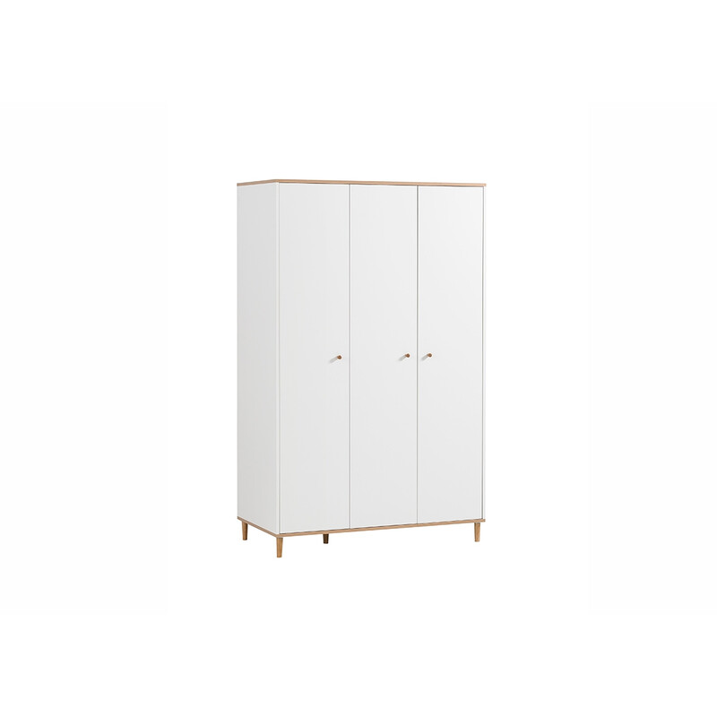 Kapp HILDA tamm / mattvalge, 119x60xH191 cm