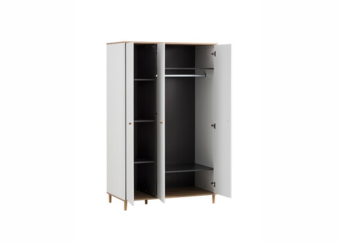 Kapp HILDA tamm / mattvalge, 119x60xH191 cm