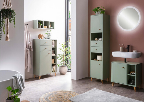 Vannitoakapp BJARNE roheline, 60x33,5xH113 cm