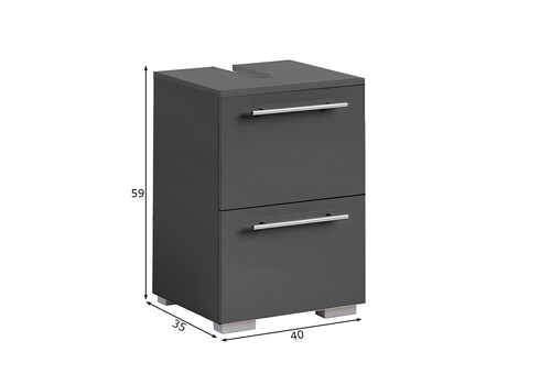 Valamukapp CARLOS antratsiit, 40x35xH59 cm