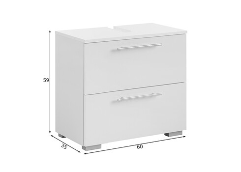 Valamukapp CARLOS valge, 60x35xH59 cm