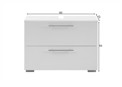 Valamukapp CARLOS valge, 80x35xH59 cm