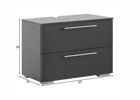 Valamukapp CARLOS antratsiit, 80x35xH59 cm