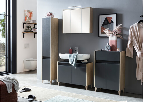 Peegelkapp ELBA tamm, 74,5x16xH60 cm