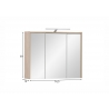Peegelkapp ELBA tamm, 74,5x16xH60 cm
