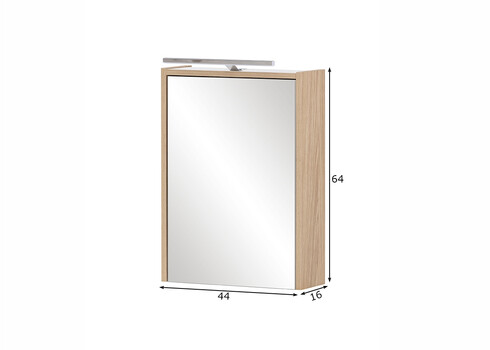 Peegelkapp ELBA tamm, 43,5x16xH64 cm