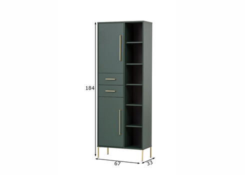 Vannitoakapp KENT roheline, 67x33xH184 cm