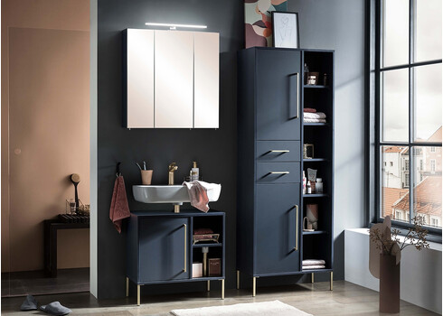 Peegelkapp KENT sinine, 70x16xH64 cm