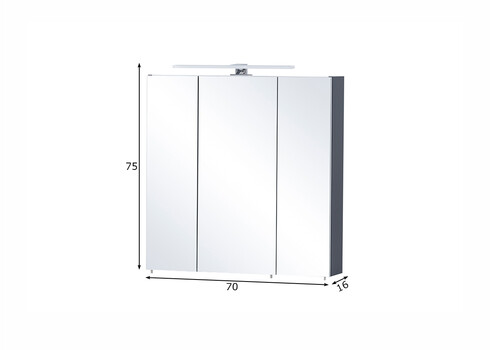 Peegelkapp KENT sinine, 70x16xH64 cm