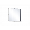 Peegelkapp KENT sinine, 70x16xH64 cm