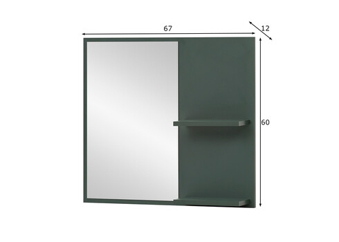 Seinapeegel KENT roheline, 67x12xH60 cm