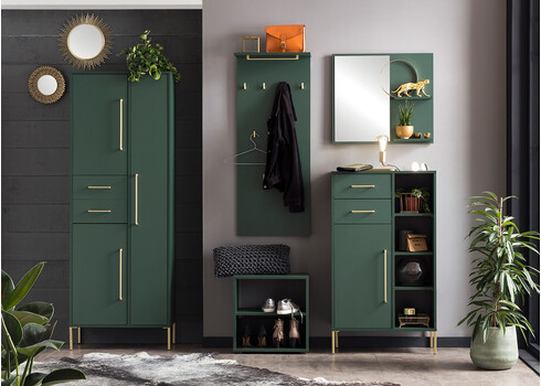 Seinapeegel KENT roheline, 67x12xH60 cm