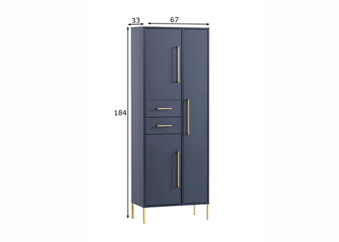 Esikukapp KENT sinine, 67x33xH184 cm