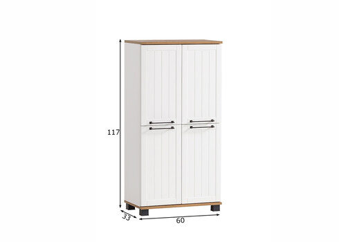 Vannitoakapp JELDA tamm / mattvalge, 60x33xH117 cm