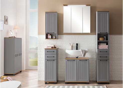 Vannitoakapp JELDA tamm / hall, 60x33xH117 cm