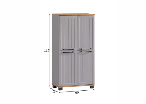 Vannitoakapp JELDA tamm / hall, 60x33xH117 cm