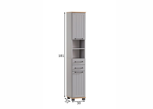 Vannitoakapp JELDA tamm / hall, 30x33xH181 cm