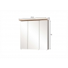 Peegelkapp JELDA tamm, 71x16xH72 cm