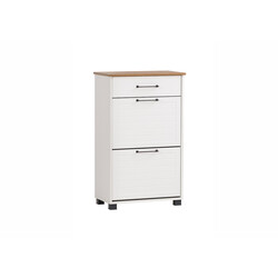 Jalatsikapp JELDA tamm / mattvalge, 62x34xH102 cm