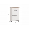 Jalatsikapp JELDA tamm / mattvalge, 62x34xH102 cm