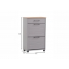 Jalatsikapp JELDA tamm / hall, 62x34xH102 cm