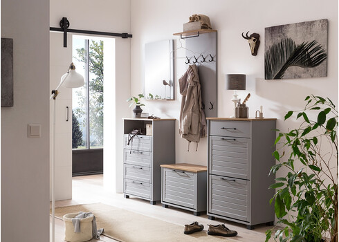 Jalatsikapp JELDA tamm / hall, 62x34xH102 cm