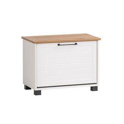 Jalatsikapp JELDA tamm / mattvalge, 62x34xH47 cm