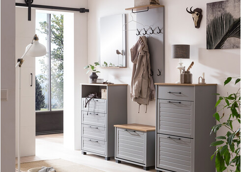 Jalatsikapp JELDA tamm / hall, 62x34xH47 cm