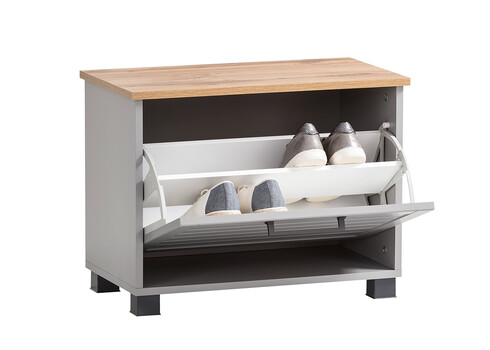 Jalatsikapp JELDA tamm / hall, 62x34xH47 cm