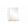 Seinapeegel JELDA tamm / mattvalge, 60x12xH71 cm