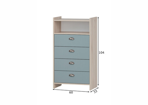 Vannitoakapp LINDHOLM liivatamm / sinine, 60x33xH104 cm