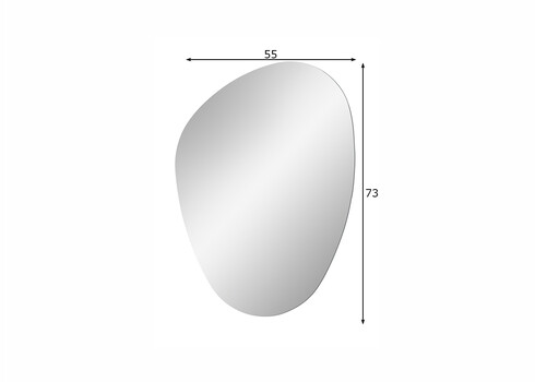 Valgustusega peegel 27-I, 55x4xH73 cm