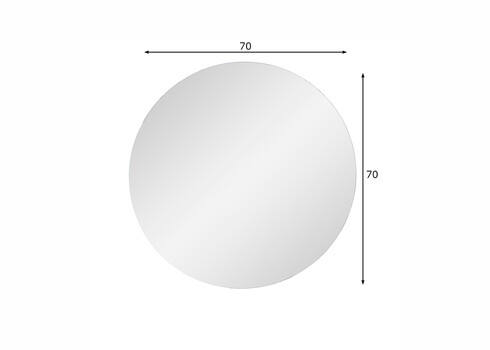 Valgustusega peegel 28-I, 70x4xH70 cm