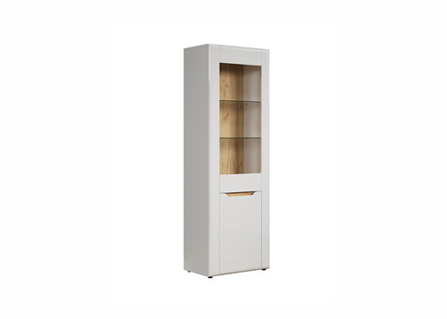 Kummut MARLON valge läige / tamm, 65x39xH192 cm