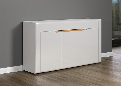 Kummut MARLON valge läige / tamm, 150x39xH84 cm