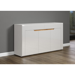 Kummut MARLON valge läige / tamm, 150x39xH84 cm