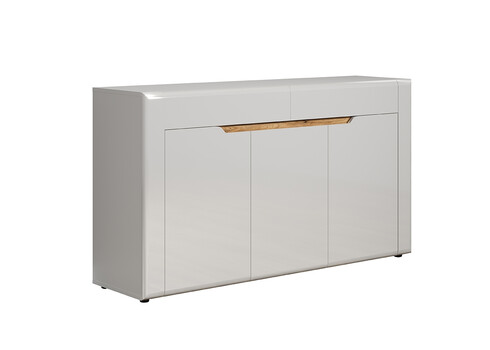 Kummut MARLON valge läige / tamm, 150x39xH84 cm