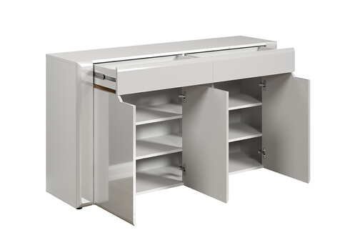 Kummut MARLON valge läige / tamm, 150x39xH84 cm