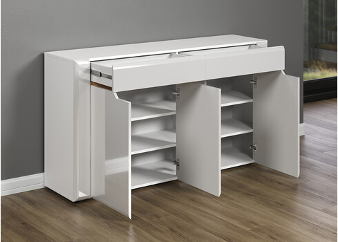 Kummut MARLON valge läige / tamm, 150x39xH84 cm