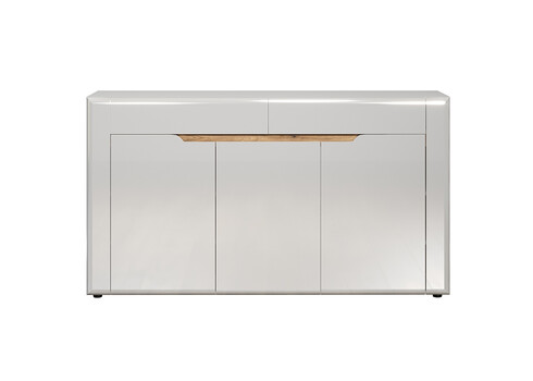 Kummut MARLON valge läige / tamm, 150x39xH84 cm