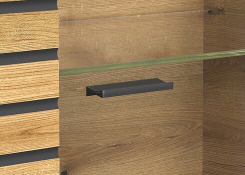 Vitriinkapp NORRIS antratsiit / tamm, 51x38xH205 cm