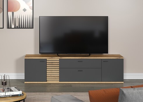 Tv-alus NORRIS antratsiit / tamm, 202x42xH55 cm