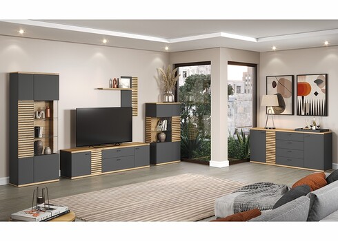 Tv-alus NORRIS antratsiit / tamm, 202x42xH55 cm