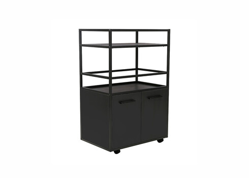 Baarikapp ratastel MOSAIK must, 60x40xH94 cm