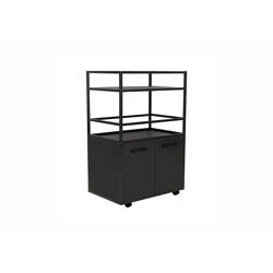 Baarikapp ratastel MOSAIK must, 60x40xH94 cm